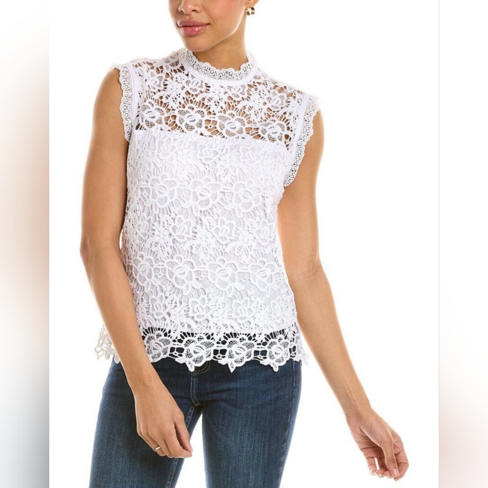 Nanette Nanette Lepore White Lace Top